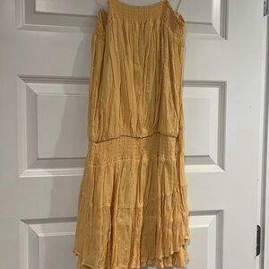 Yellow Strapless Dress
